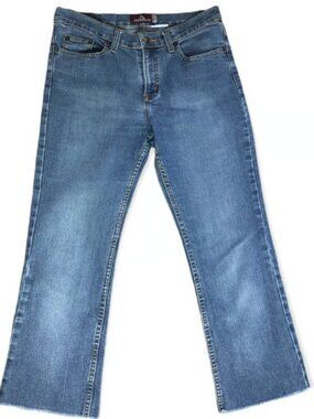 Womens 9 Acid Wash Medium Wash Denim Capri Jeans
